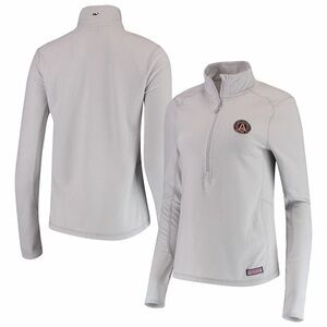 Vineyard Vines Atlanta United FC Grid Fleece 1/4 Zip Pullover Women’s XL Gray